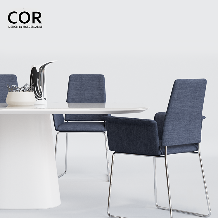 COR Fino Chair and Conic Table 3DS Max - thumbnail 2