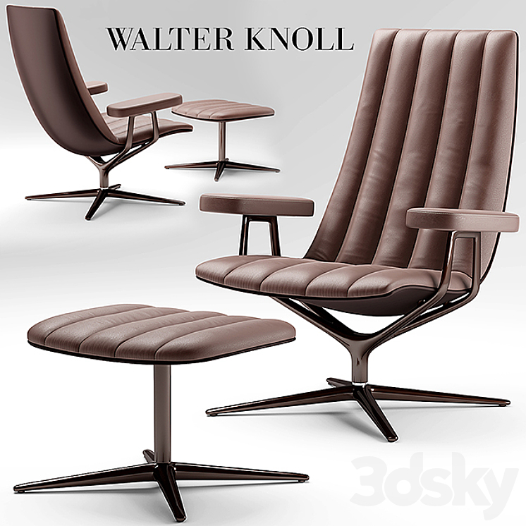 Armchair walter knoll Healey Lounge 3DS Max - thumbnail 1
