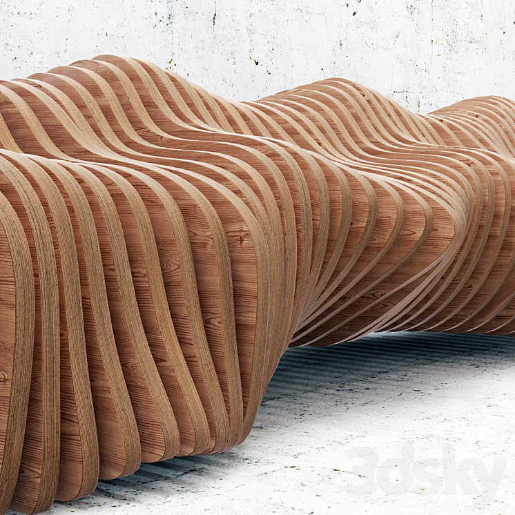 Parametric bench 3D Model