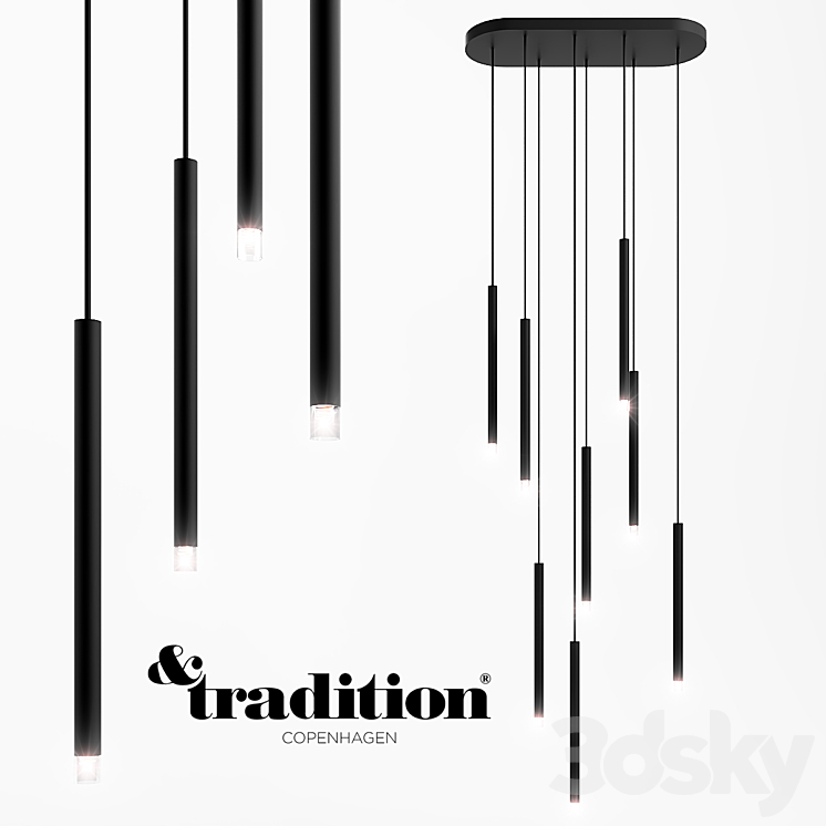 &Tradition Array Chandelier 3DS Max - thumbnail 1