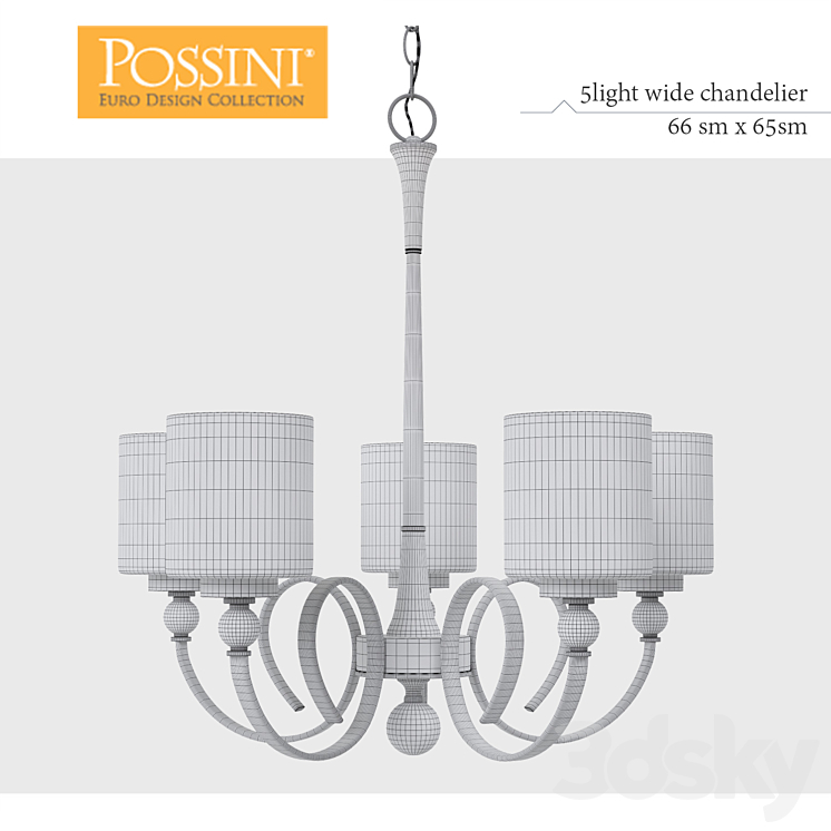 Lamp Possini Euro Design Ovanda 3D Model