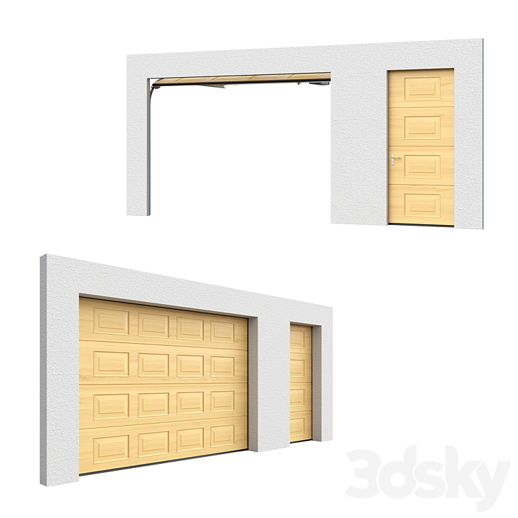 Hormann Sectional doors open \/ closed 3DS Max - thumbnail 2
