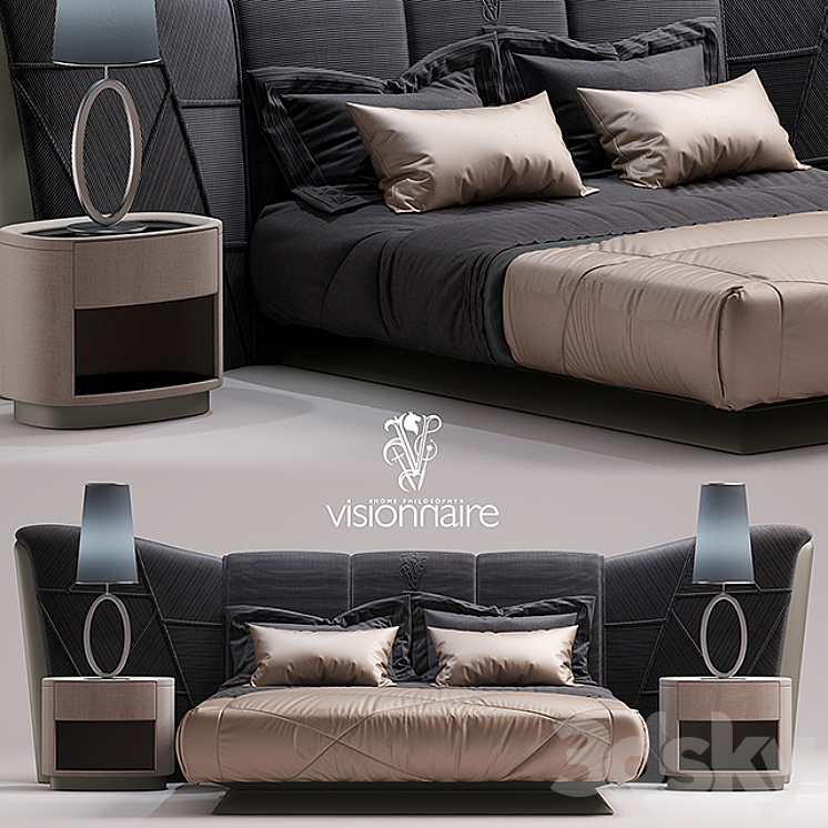 Bed visionnaire Plaza BED 3DS Max - thumbnail 1