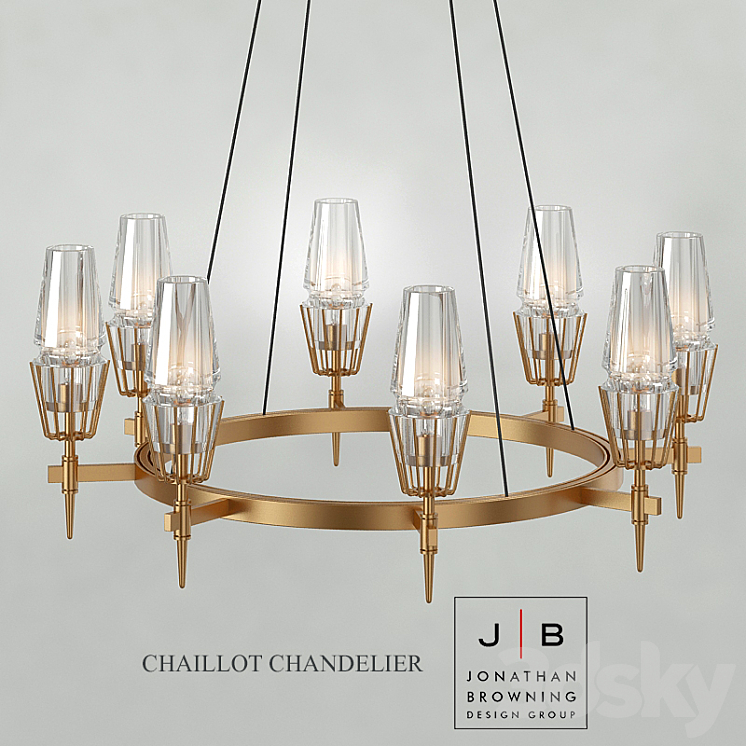 Chandelier Jonathan Browning Chaillot 3DS Max - thumbnail 1