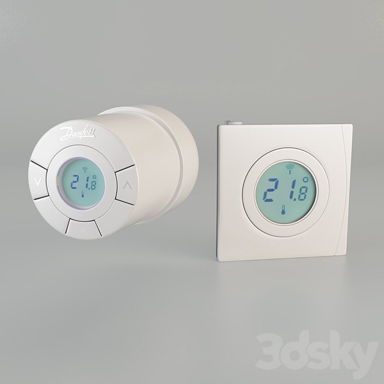 Danfoss Thermostat Set - Miscellaneous - 3D model