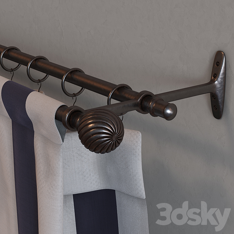 COTTON CANVAS DRAPERY PANEL 3D Model
