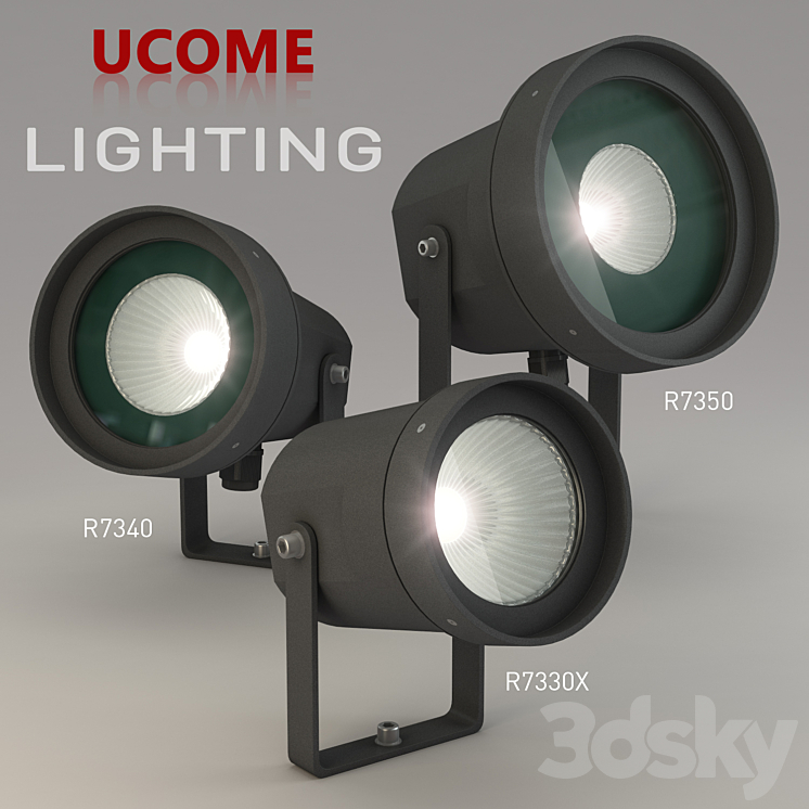 Ucome Lighting R7330X, R7340, R7350 - Technical lighting - 3D model