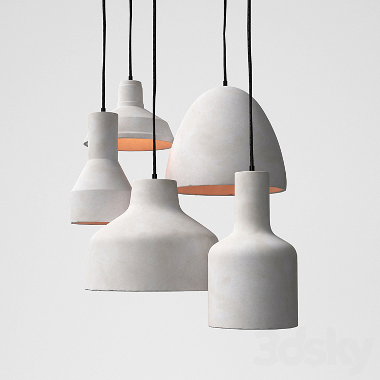 Set of lamps INDUSTRY WEST company 3DS Max - thumbnail 1