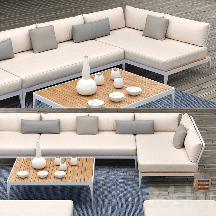 Outdoor furniture Ethimo collection Meridien 3DS Max - thumbnail 2