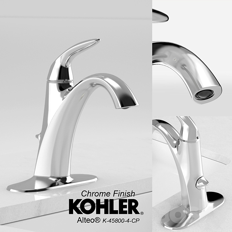 KOHLER Alteo SingleHandle 3 Finishes Faucet 3D model