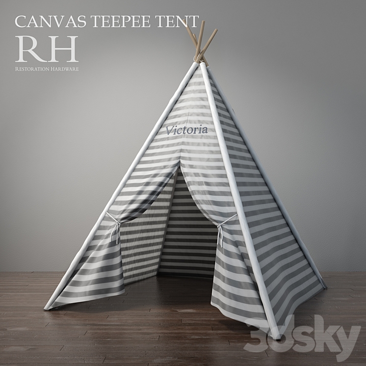 RH canvas teepee tent - Miscellaneous - 3D model