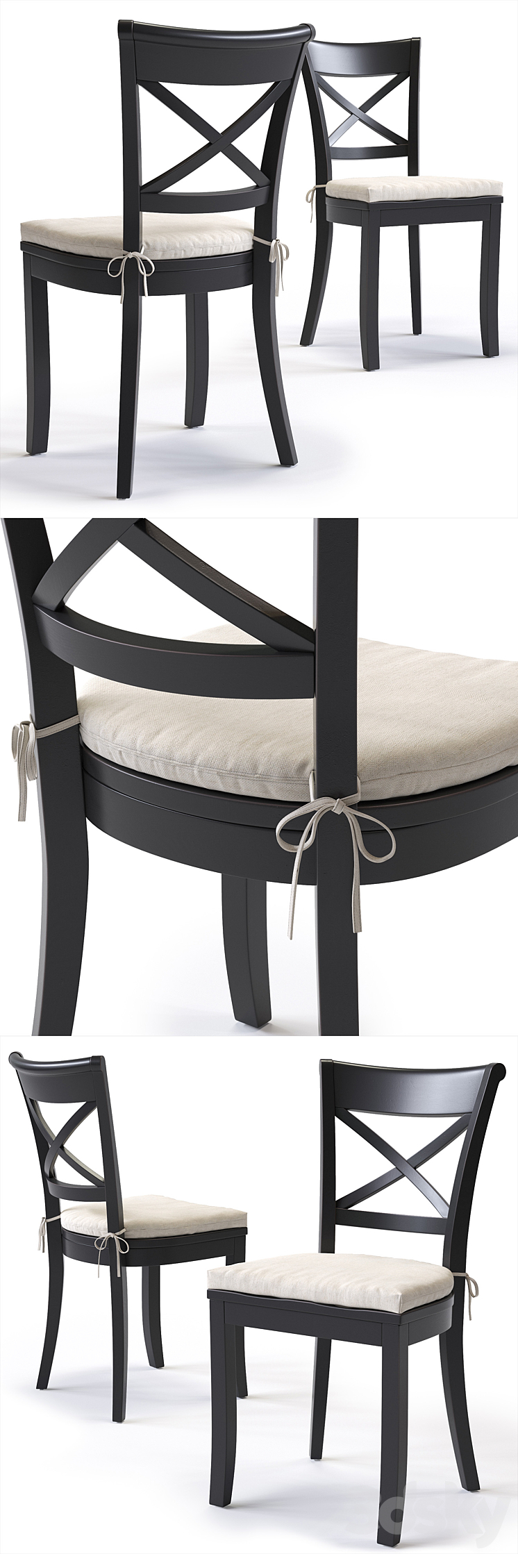 C & B Vintner Chair and Avalon Table 3D Model