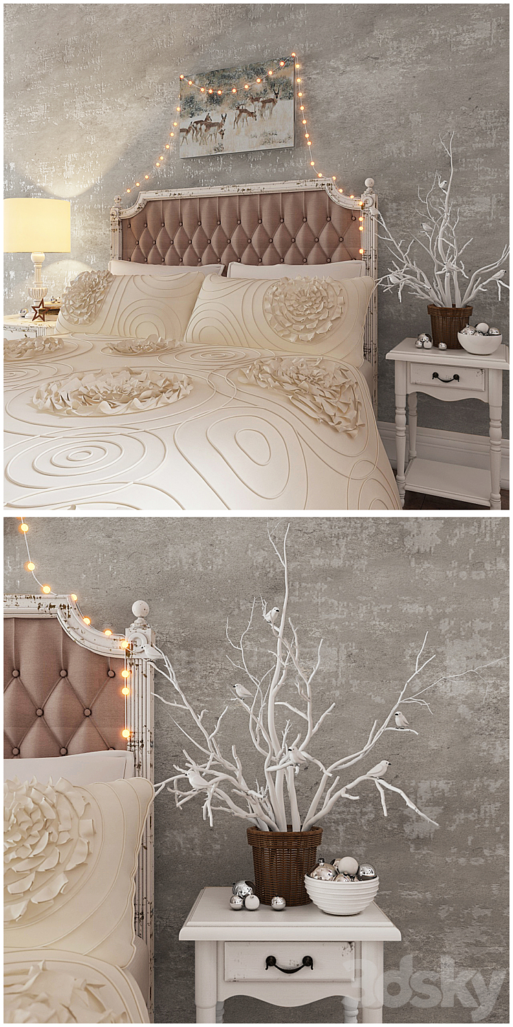 Bedding Set Lush Dekor Serena 3D Model