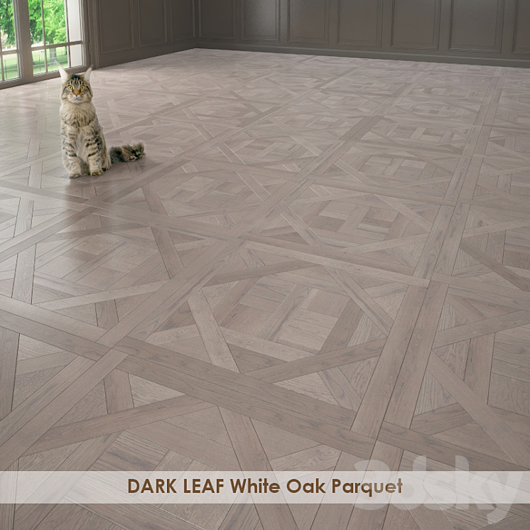 DARK LEAF White Oak Parquet 3D Model