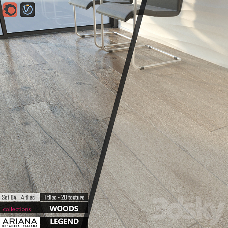 ARIANA LEGEND HAVANA WHITE Set 04 3D Model