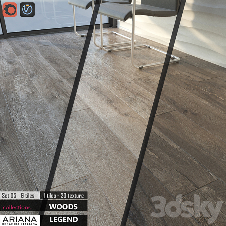 ARIANA LEGEND BROWN GREY SAND Set 05 3D Model