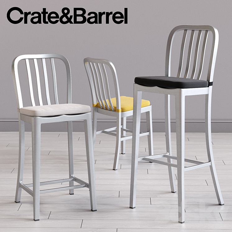 C&B Delta Dinning and Bar Chairs 3DS Max - thumbnail 1