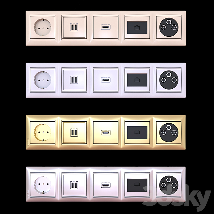 Legrand Valena set 3D Model