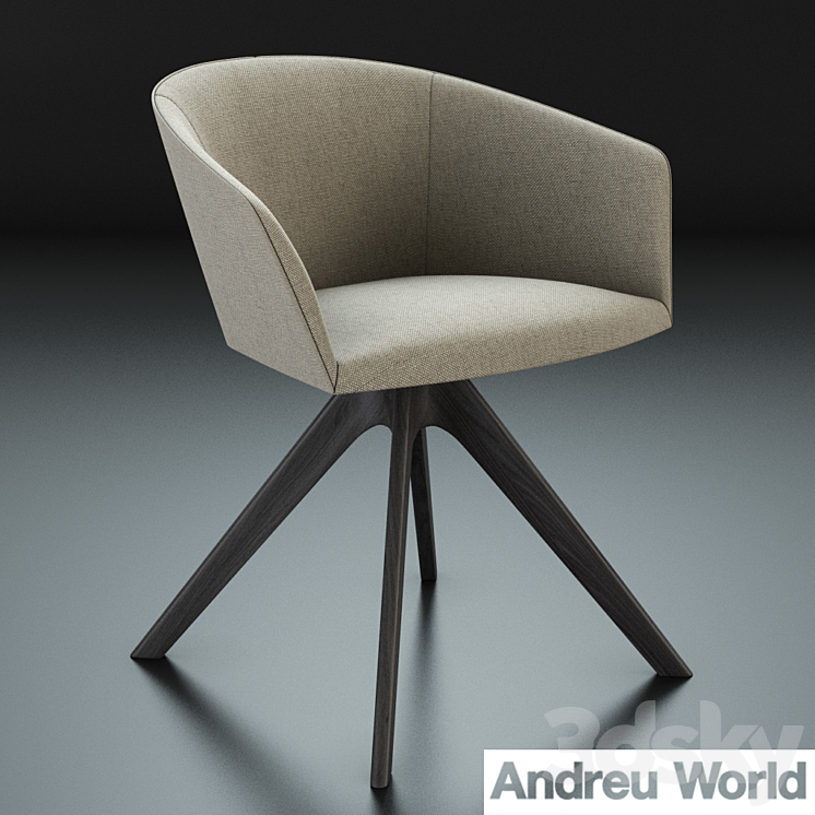 Andreu World Brandy Chair 3DS Max - thumbnail 1