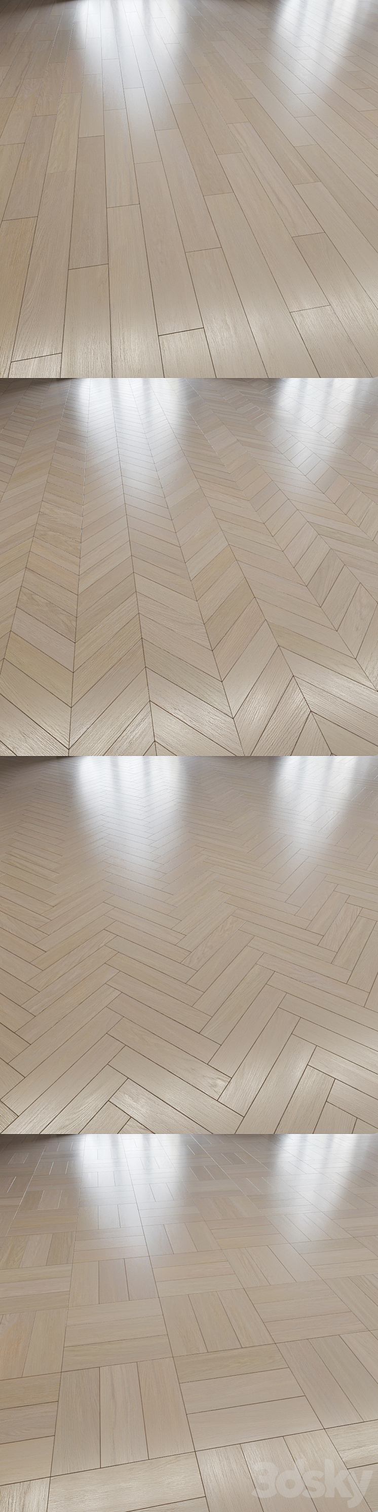 8 parquet layout options # 2 | Oak "Winter's Tale" 3D Model
