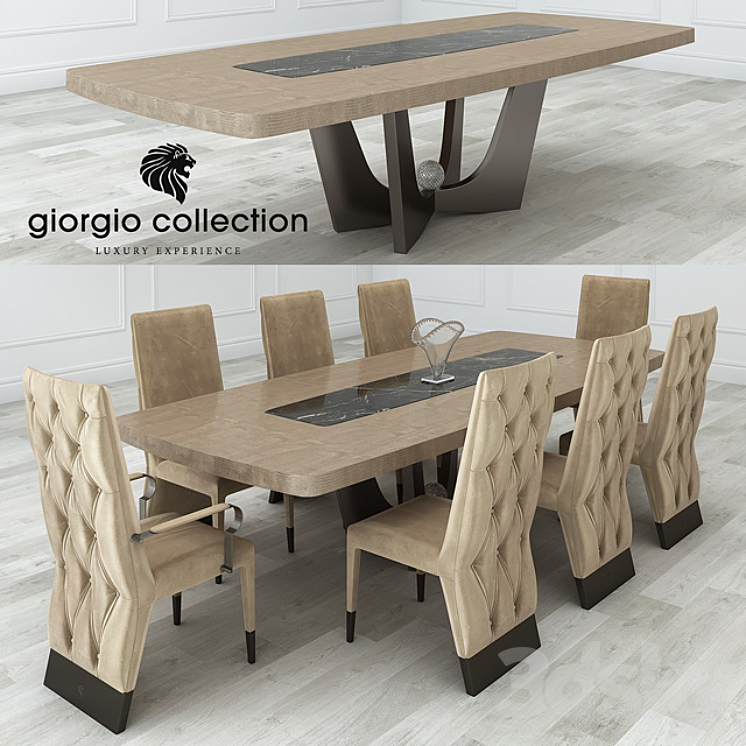 Giorgio Collection Lifetime Table And Chair 3DS Max - thumbnail 1