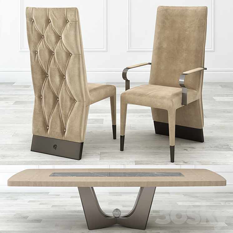Giorgio Collection Lifetime Table And Chair 3DS Max - thumbnail 2