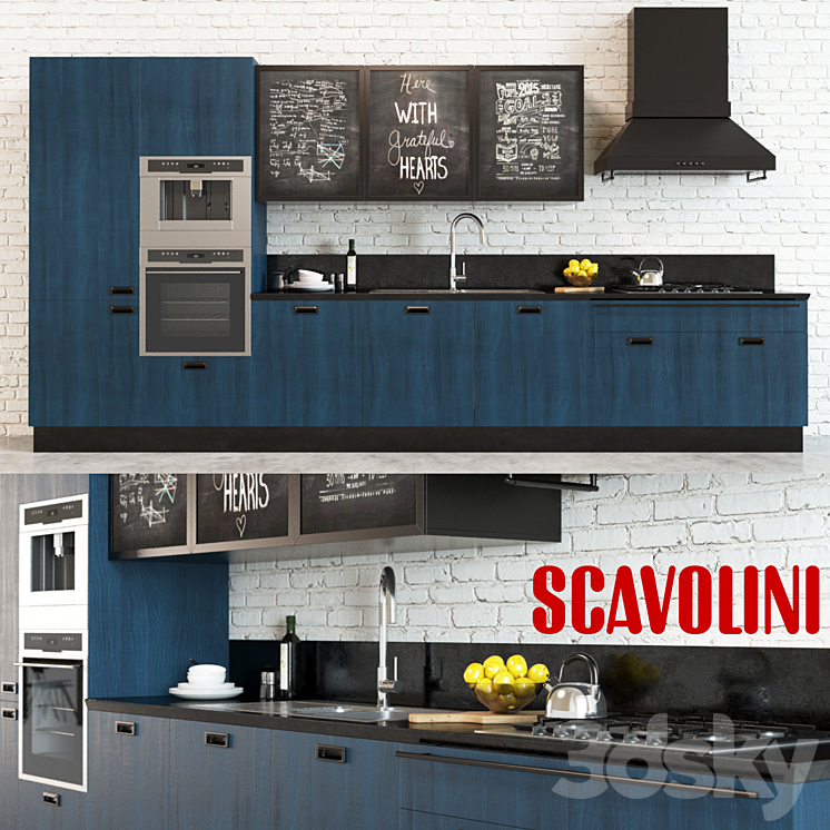 Scavolini Diesel Social Kitchen 2 3DS Max - thumbnail 1