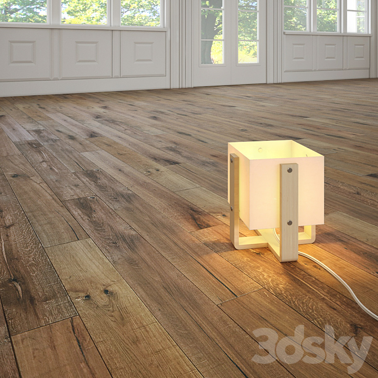 Strata Collection Flint wooden floor by DuChateau 3D Model