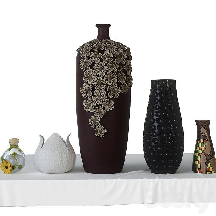 A set of vases 3DS Max - thumbnail 1