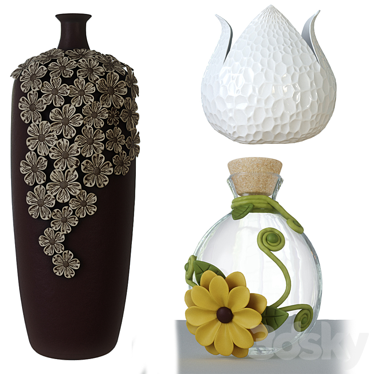 A set of vases 3DS Max - thumbnail 2