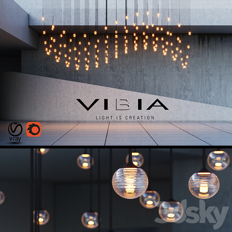 Vibia Algorithm - Pendant light - 3D model