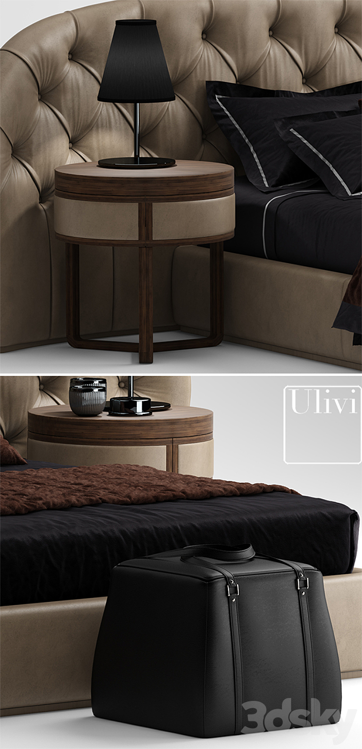 Bed ulivi MILADY 3DS Max - thumbnail 2