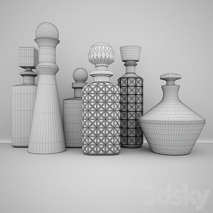 Set for whiskey bar 3D Model