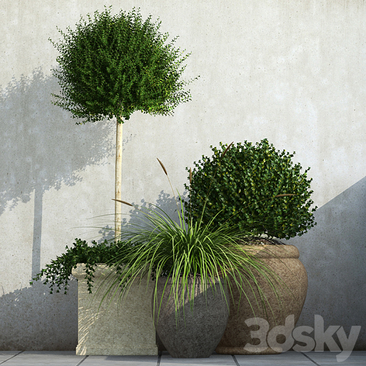 Outdoor Planters 3DS Max - thumbnail 1