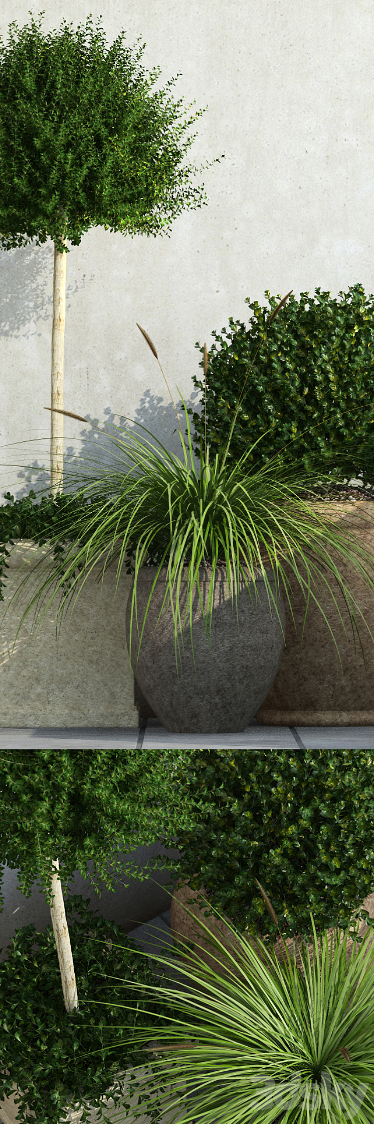 Outdoor Planters 3DS Max - thumbnail 2