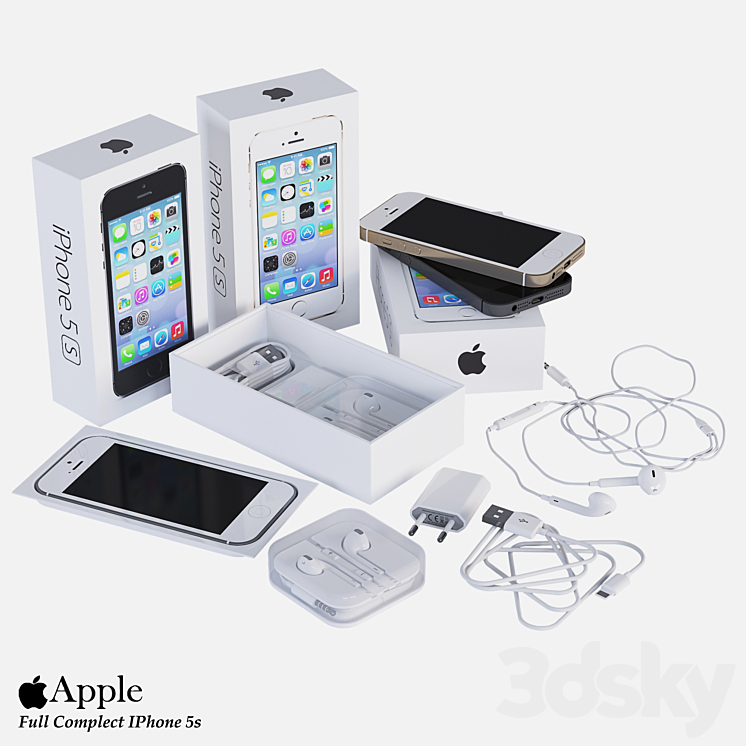 Full Complect Apple IPhone 5s 3D Model