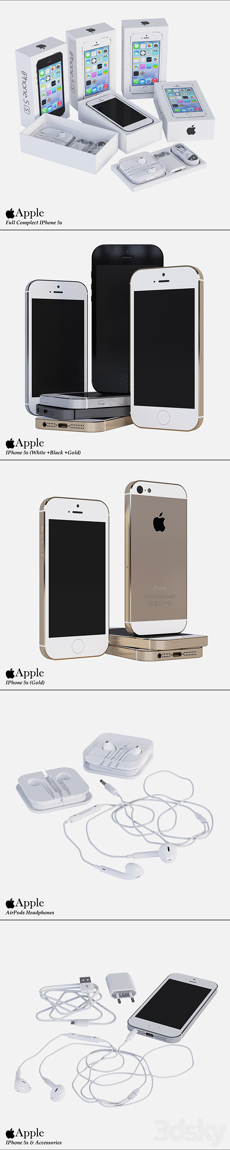 Full Complect Apple IPhone 5s 3D Model