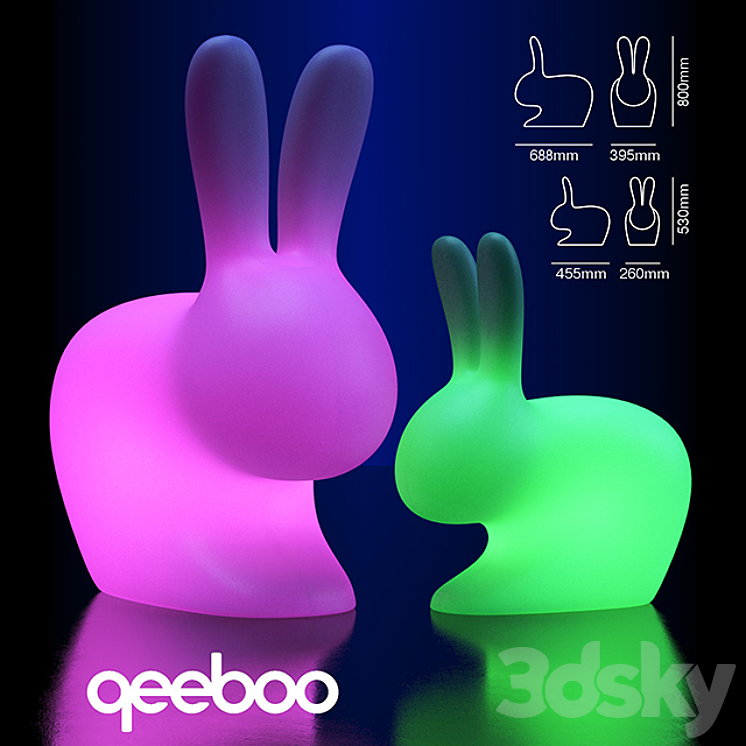 Rabbit Lamp \/ Chair 3DS Max - thumbnail 1