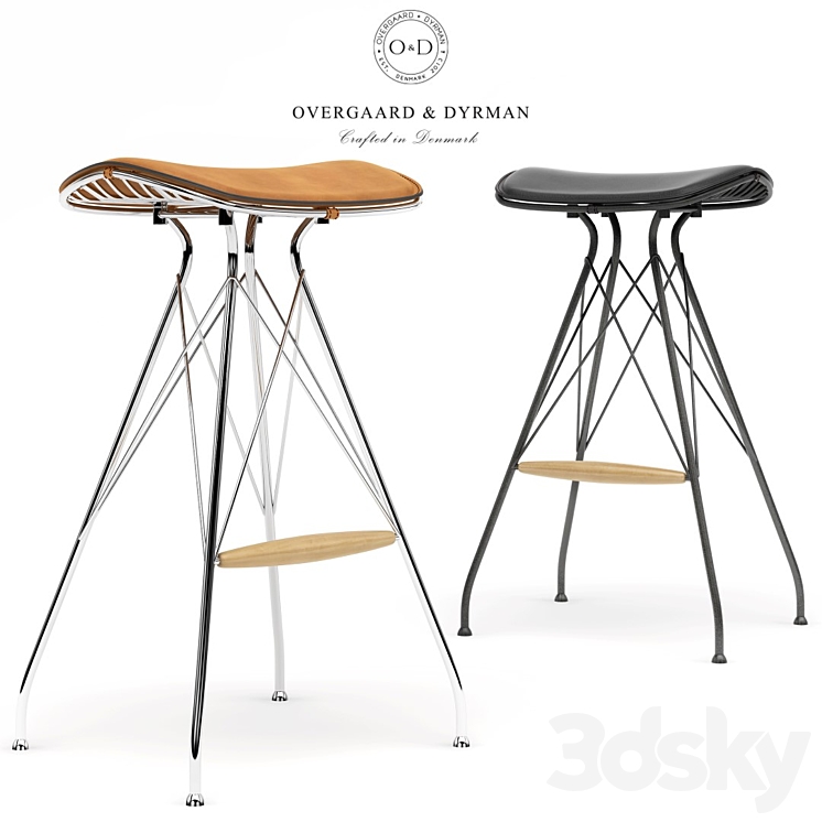 O&D Wire Bar Stool 3DS Max - thumbnail 1