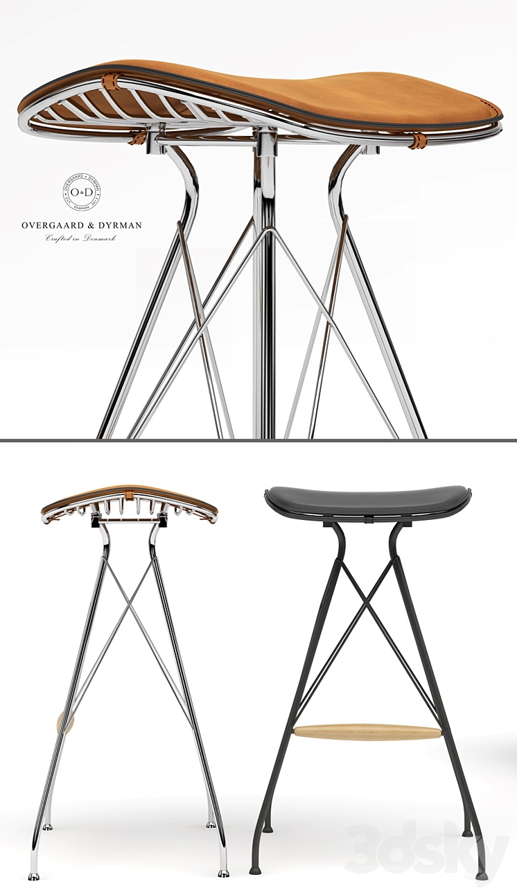 O&D Wire Bar Stool 3DS Max - thumbnail 2