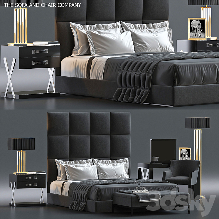 Bed by S&C 7 3DS Max - thumbnail 1