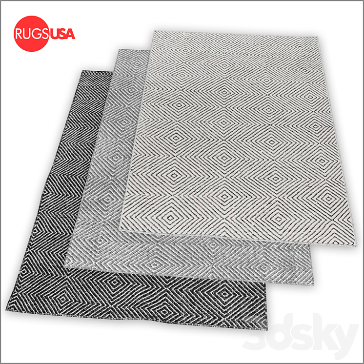 Rugs USA. Sierra Paddle Rug. - Carpets - 3D model