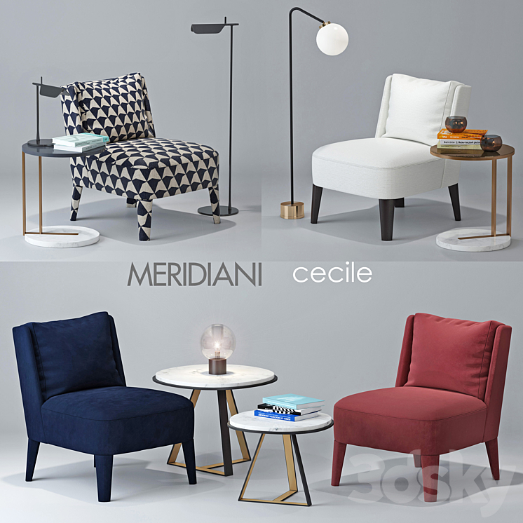 Chair Meridiani Cecile 3DS Max - thumbnail 1