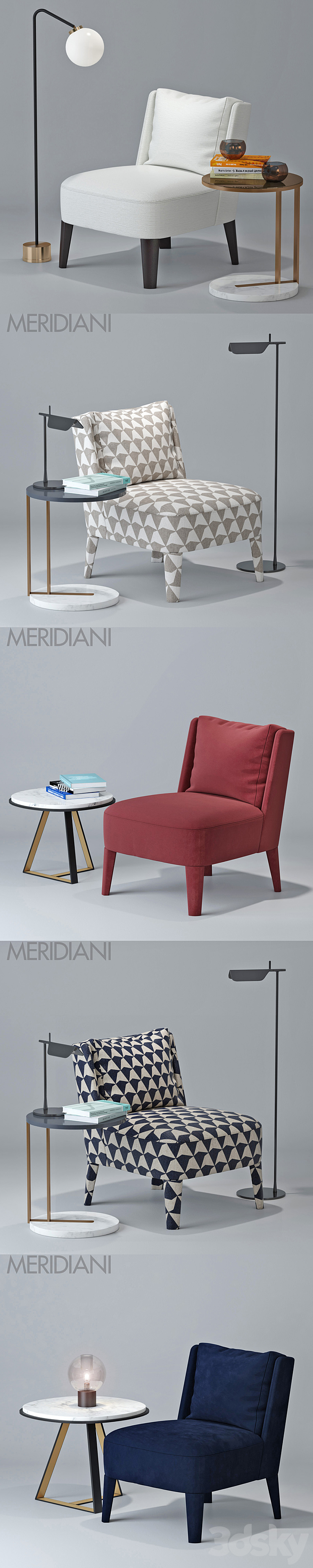 Chair Meridiani Cecile 3DS Max - thumbnail 2