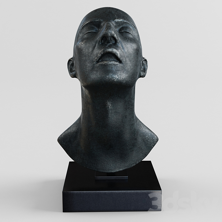 Lotta Blokker head sculpture 3DS Max - thumbnail 1