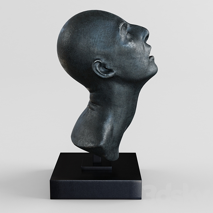 Lotta Blokker head sculpture 3DS Max - thumbnail 2