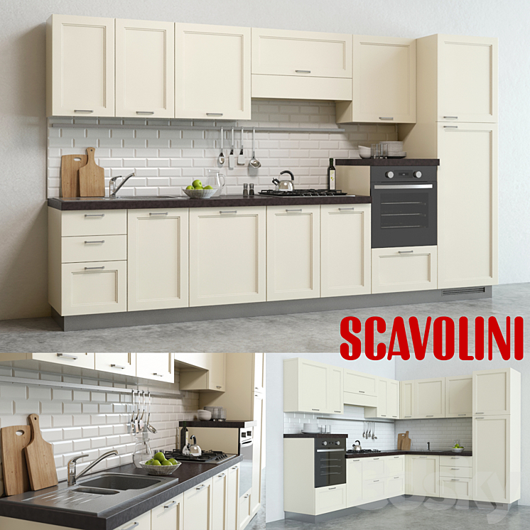 Scavolini Colony Kitchen 3DS Max - thumbnail 1