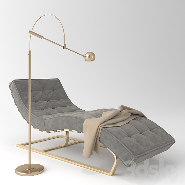 Daybed Restoration Hardware 3DS Max - thumbnail 1