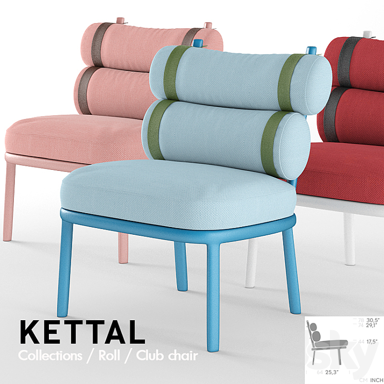 Kettal roll club chair deals