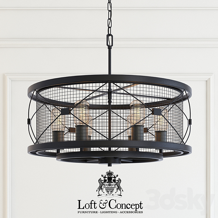 Chandelier mosquitoes caster chandelier 3DS Max - thumbnail 1